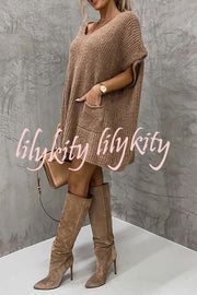 Windy City Pocketed Oversized Knit Sweater