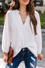 Work Life Balance V-Neck Blouse