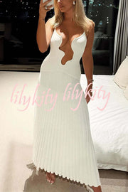 Modern Charm and Creativity Sexy Hollow Out Sling Maxi Dress