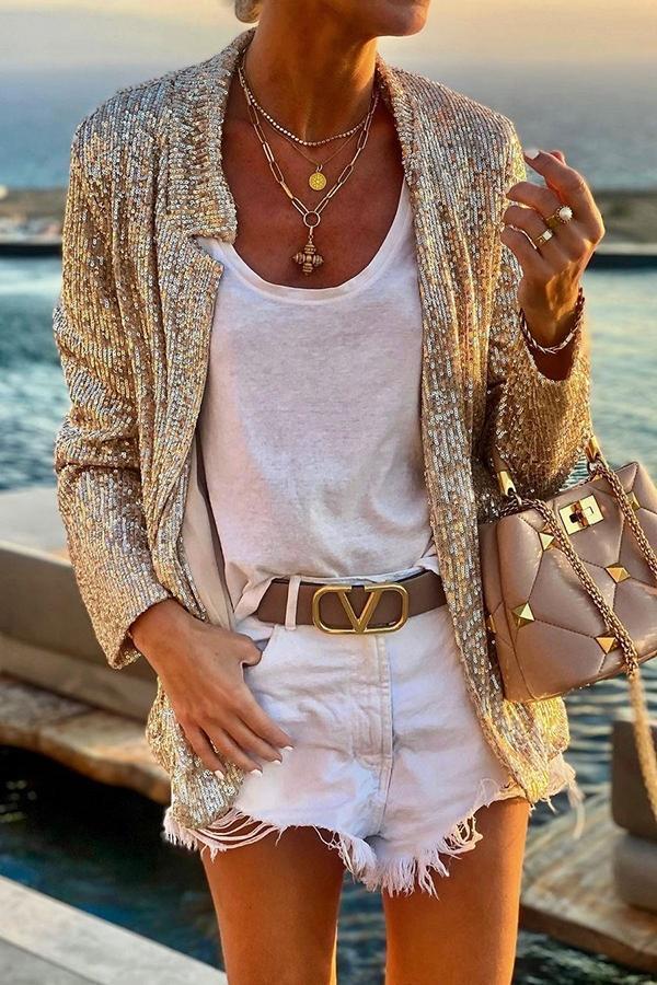 Spotlight Worthy Sequin Jacket