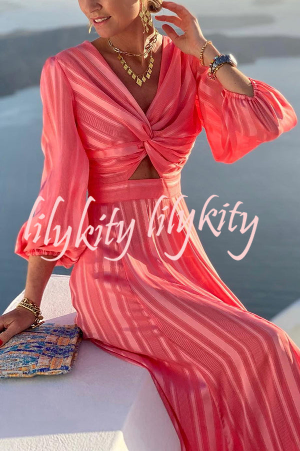 Enjoy The Sunshine Cross Front Maxi Dress