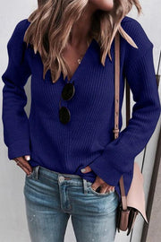 Fashion V-neck Knitted Top