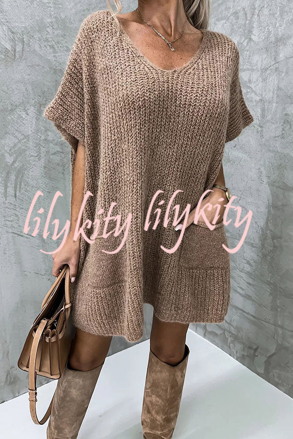 Windy City Pocketed Oversized Knit Sweater