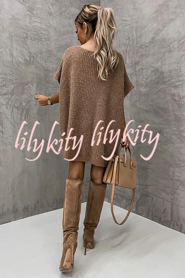 Windy City Pocketed Oversized Knit Sweater