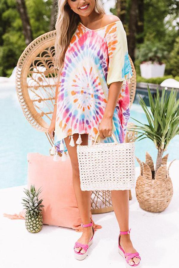 Soakin' Up The Sun Tie Dye Cover Up