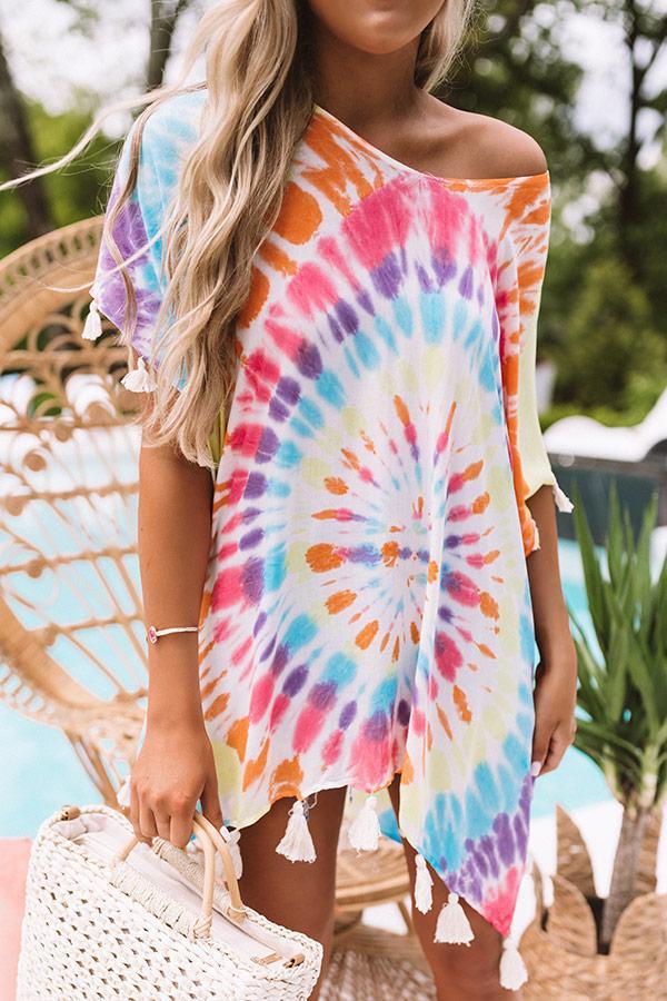 Soakin' Up The Sun Tie Dye Cover Up