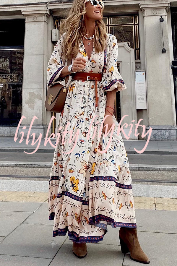 Izzy English Garden Boho Maxi Dress