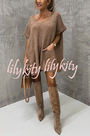 Windy City Pocketed Oversized Knit Sweater