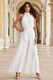 All The Feels Halter Neck Pleated Jumpsuit